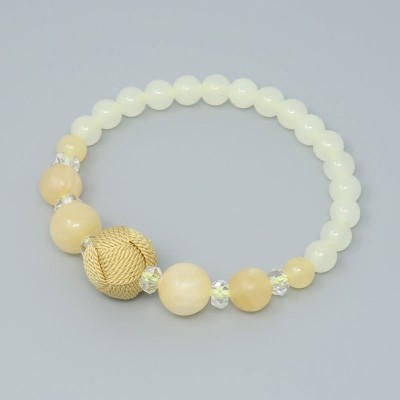 Braccialetto Rosario da donna ICHIRIN con Onice giallo