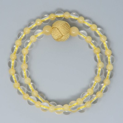 Braccialetto Rosario ICHIRIN con Onice giallo Tipo doppio