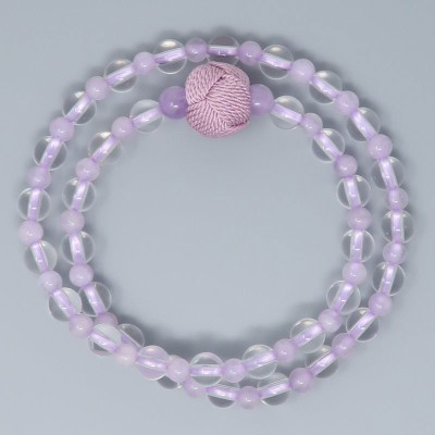 Women's Rosary Bracelet ICHIRIN with light amethyst Double type