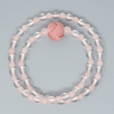 Braccialetto Rosario ICHIRIN con Quarzo rosa Tipo doppio