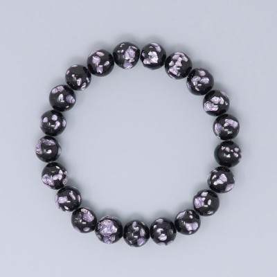 Bracciale rosario in fluorite viola delle Ryukyu 10mm