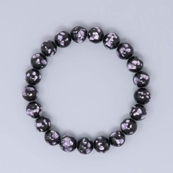 Bracciale rosario in fluorite viola delle Ryukyu 10mm