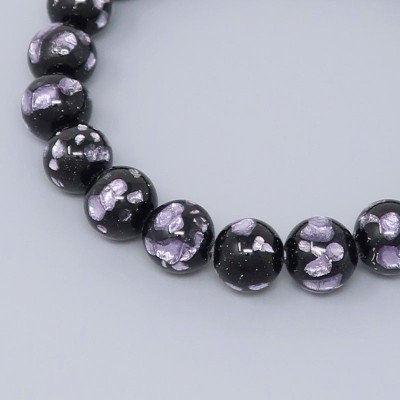 Bracciale rosario in fluorite viola delle Ryukyu 10mm