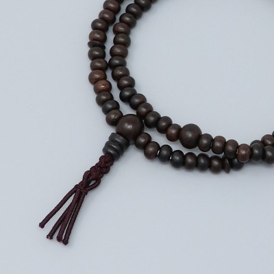 Bracciale rosario di Ebano-Stile Rinzai shu