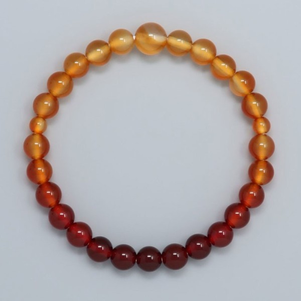 Rosary bracelet with 7 mm shaded agate