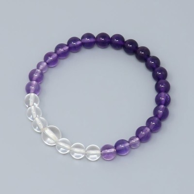 Rosary Amethyst Gradient Bracelet 7mm