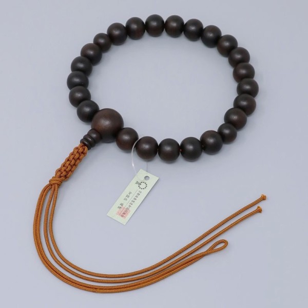 Rosary for one hand, 22 beads Striped ebony