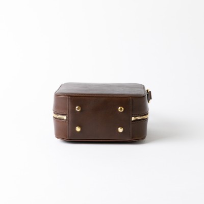 Hanakumiko mini bag brown and blue