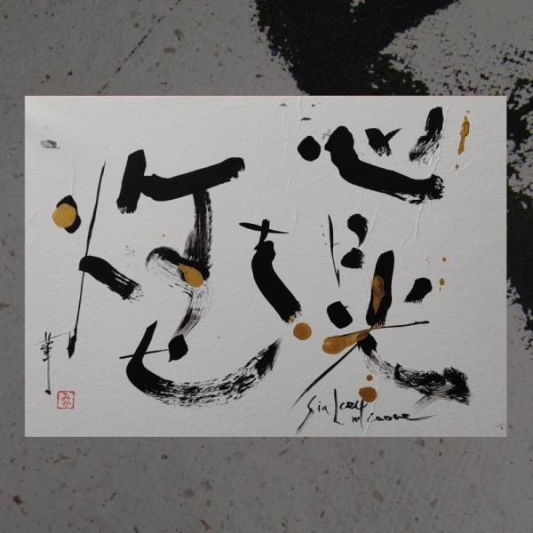 Calligrafia giapponese  "Sia luce nel cuore"