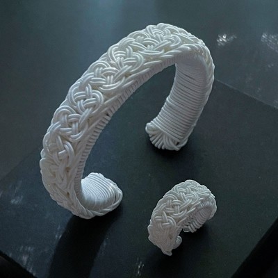 Mizuhiki "AWAJI" - Ear Cuff & Anello M