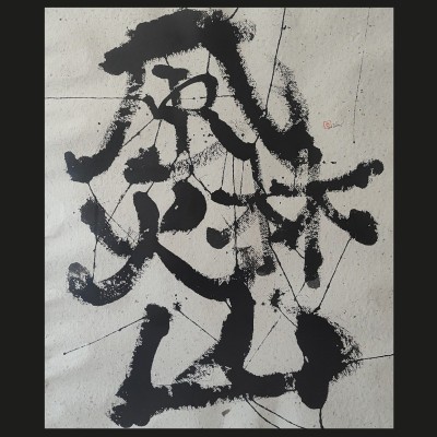 Japanese calligraphy FU RIN KA ZAN