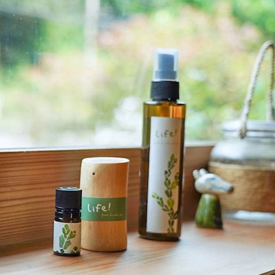 Life! / set con olio di hinoki & pot-diffusore di cipresso giapponese