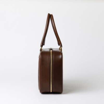 Hanakumiko handbag, brown and chocolate