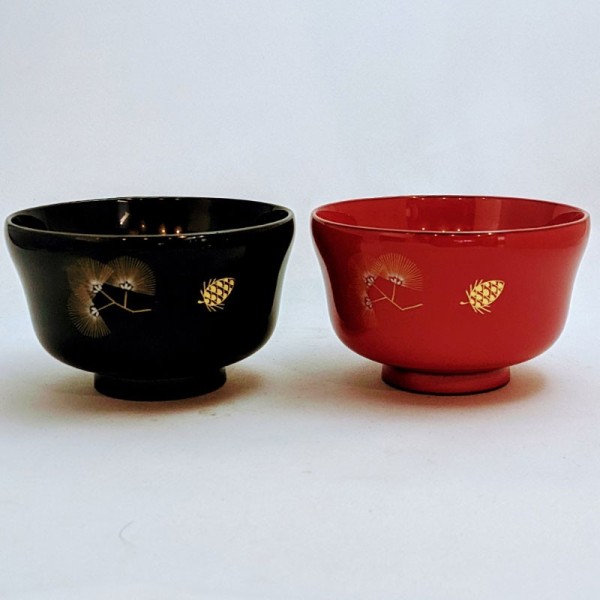 WaWajima-nuri soup bowls for couples 沈金松