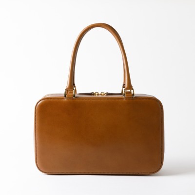 Hanakumiko handbag, Cammello e cioccolato